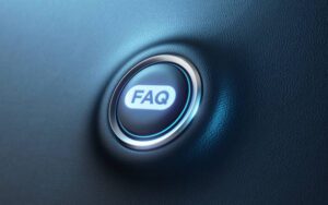 Car start button with FAQ 